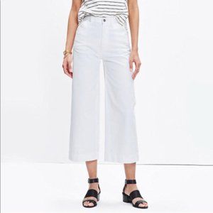Madewell Wide Leg Crop Jean In White